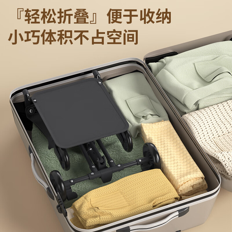JOT TMM遛娃神器婴儿推车溜娃车口袋推车儿童可坐可靠0-3岁轻便可折叠宝 新升级一键折叠星际黑
