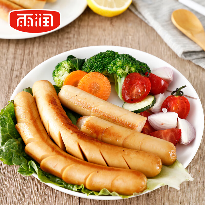 雨润王中王火腿肠 零食香肠 速食烧烤早餐食材泡面伙伴 鸡肉精制香肠224g*1袋