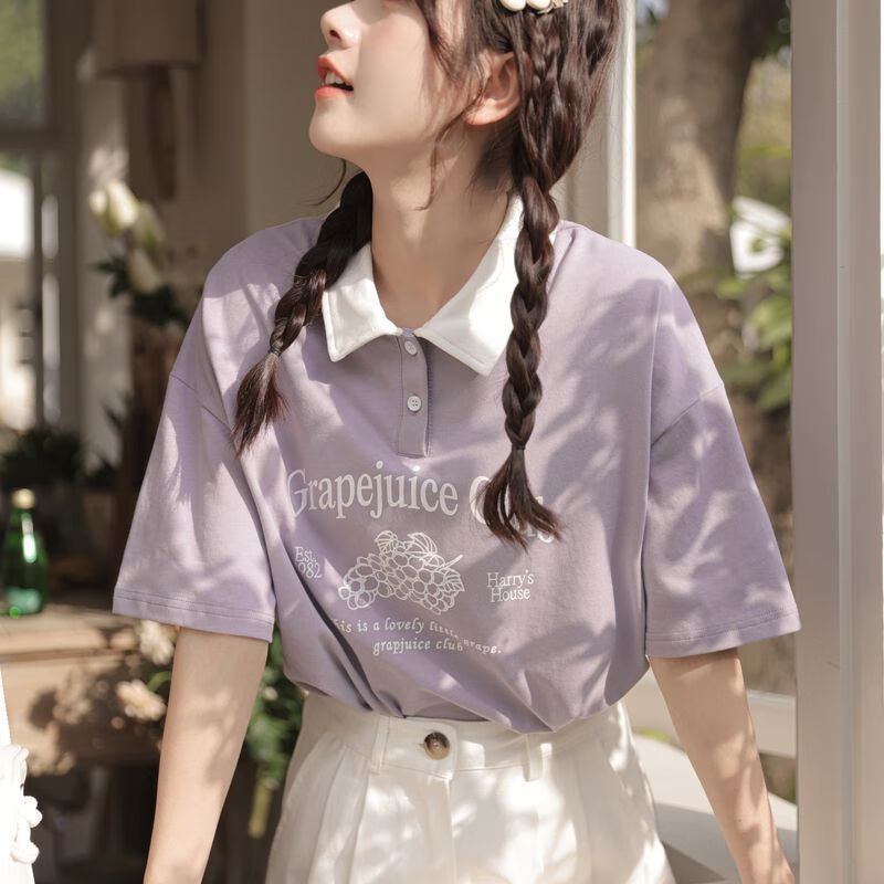 雾绡小女孩衣服10一15岁短袖12女大童夏装t恤13少初高中学生漂亮polo