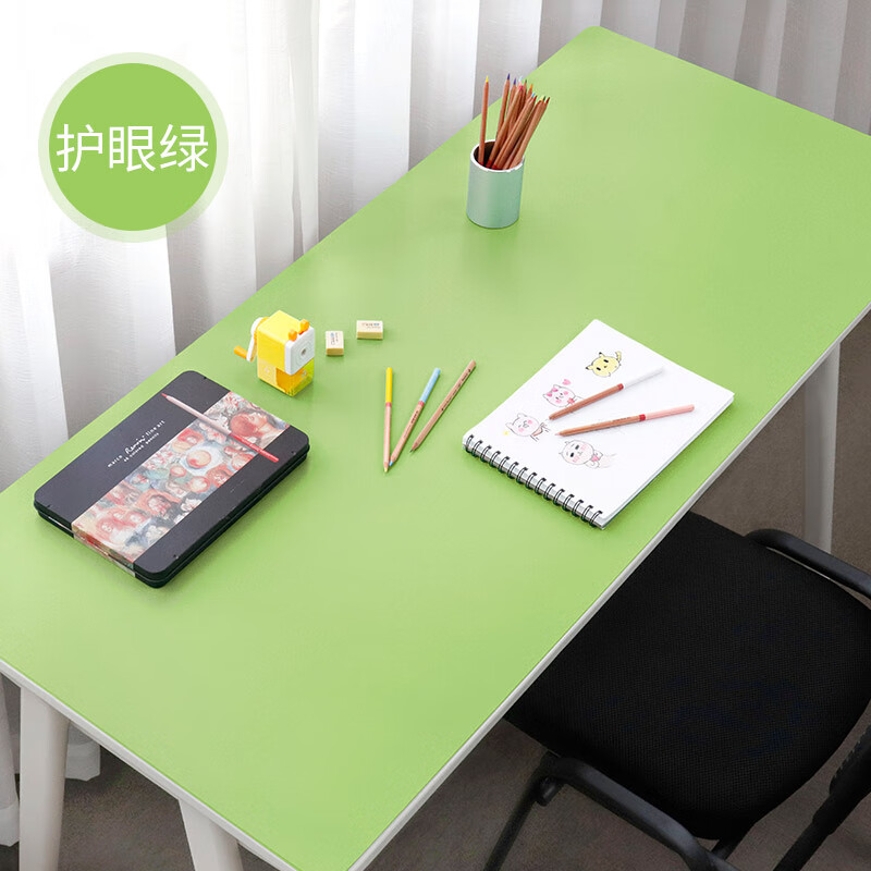 艺彩蝶电脑桌垫子全铺相伴一生写字桌垫书桌学生写字台桌面儿童学习写字 护眼绿 600x300mm 3.5mm