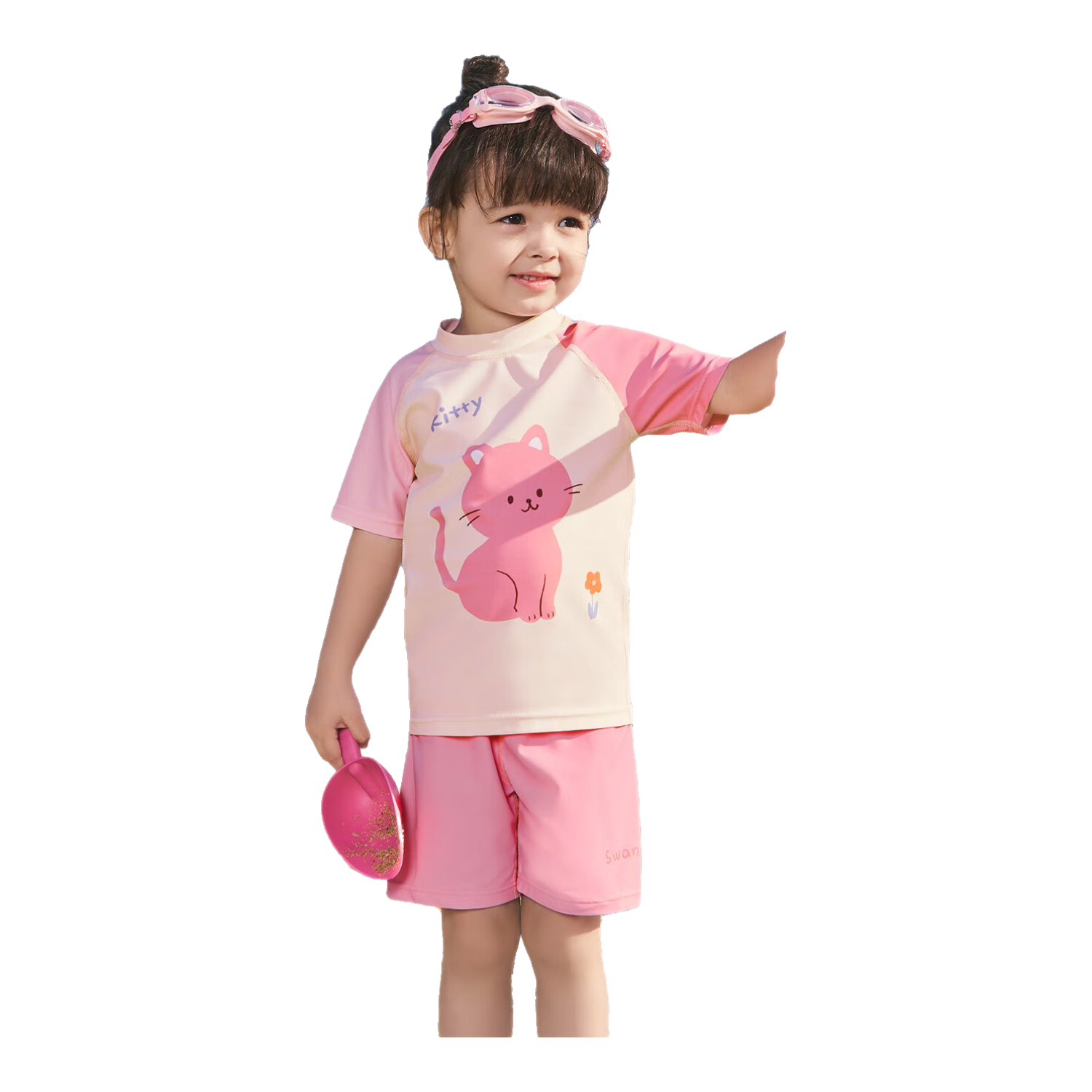 ����ܶ�ͯӾ����ͯŮͯ����Ӿװ��ͯ��������ʽ��Ӿ��3��6�� ��ɫè����� 90 cm