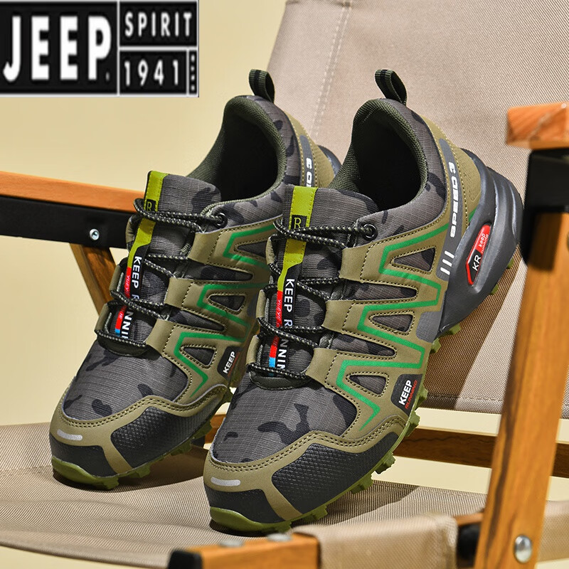 吉普(jeep)男鞋2024新款登山鞋网鞋夏季透气运动鞋男鞋户外爸爸鞋旅游