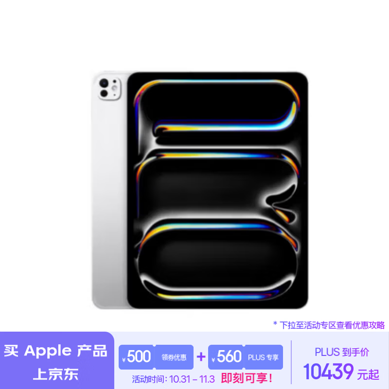 Apple/苹果 iPad Pro13英寸M4芯片 2024年新款平板电脑(256G WLAN版/MVX33CH/A)银色