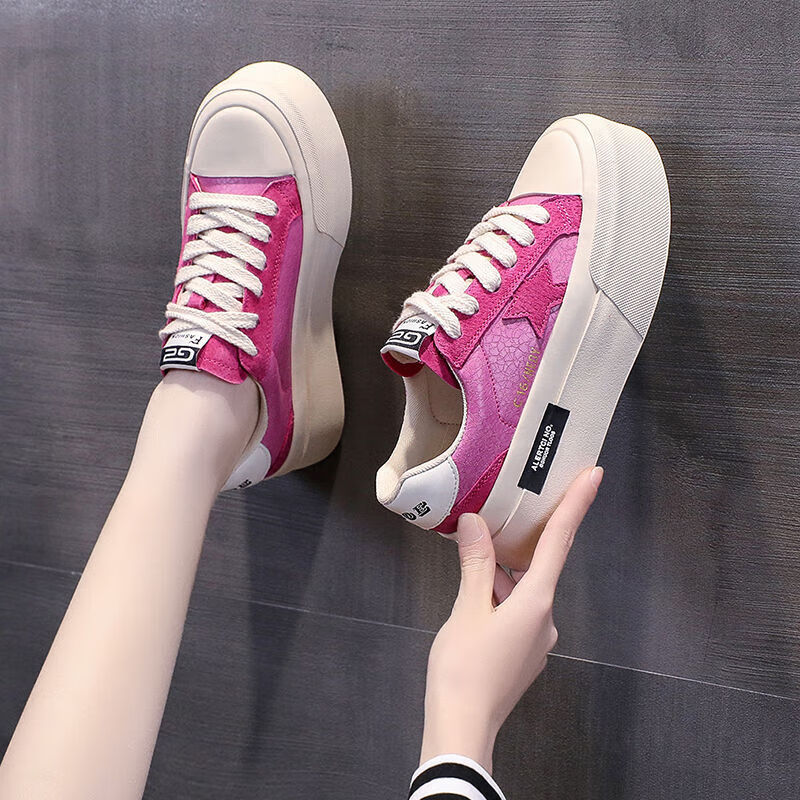 卡柏奇厚底增高韩版洋气时尚板鞋女2024春季新款软底