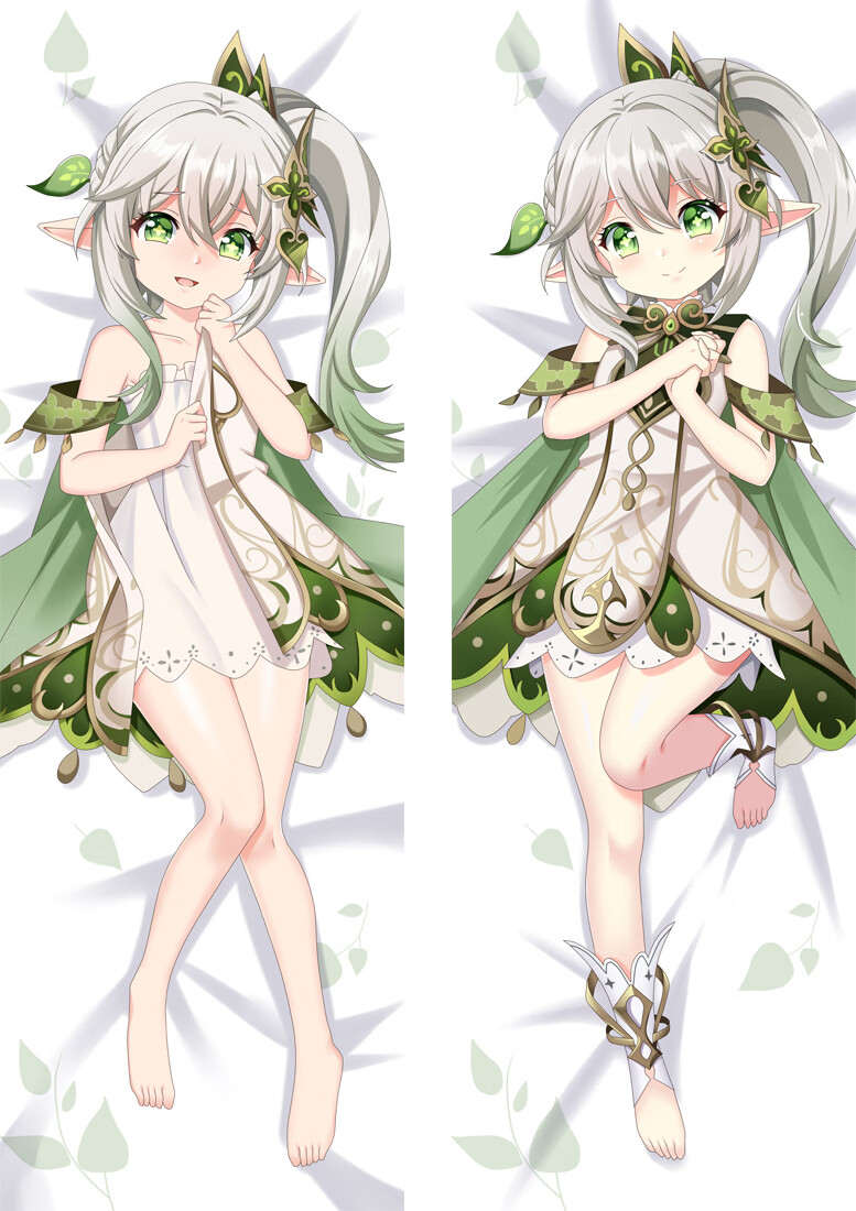 绿野客原神周边定制等身抱枕动漫二次元雷电将军魈妮露胡桃纳西妲甘