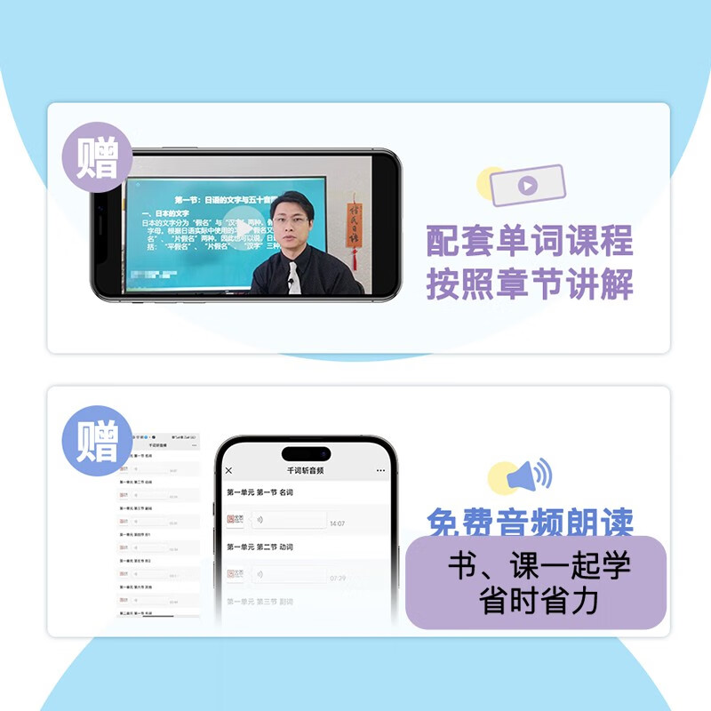 2025褚进年考研公共日语千词斩 书课包 203日语可搭褚进从零快学真题汇编