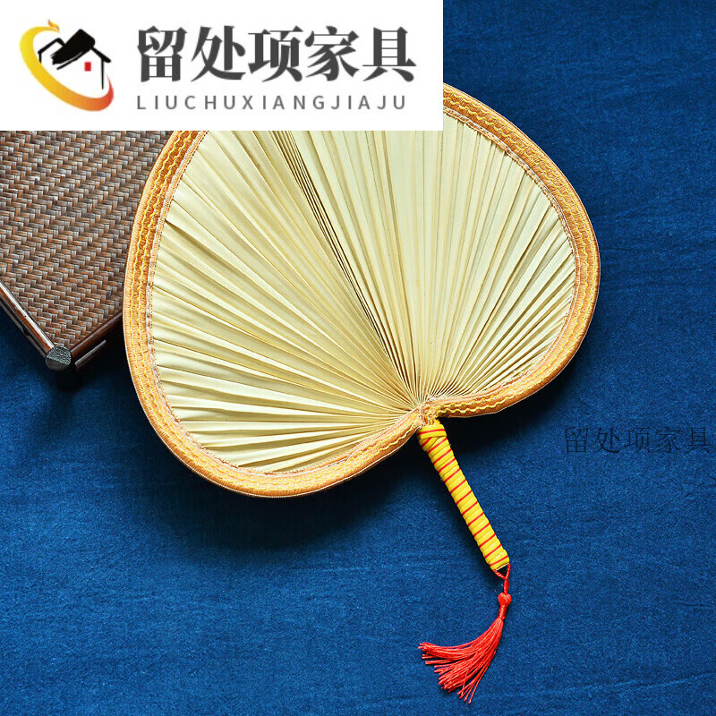 懿选传统一片叶棕叶包边大蒲扇手摇扇子复古怀旧老物件天然扇面不对称