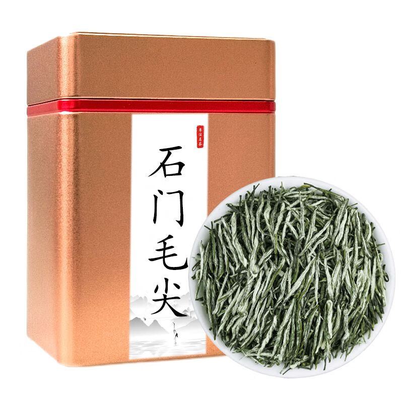 食芳溢石门特产银峰绿茶2024年新茶叶新茶明前茶银毫嫩芽毛尖湖南茶叶