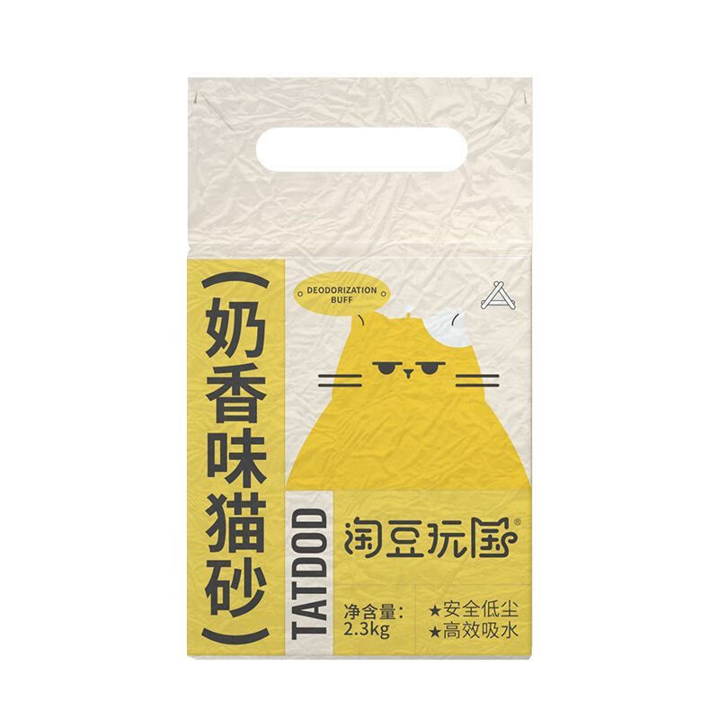 淘豆玩国J奶香豆腐混合型猫砂 除臭低尘豆腐猫砂 奶香味 奶香味2.3kg*6包