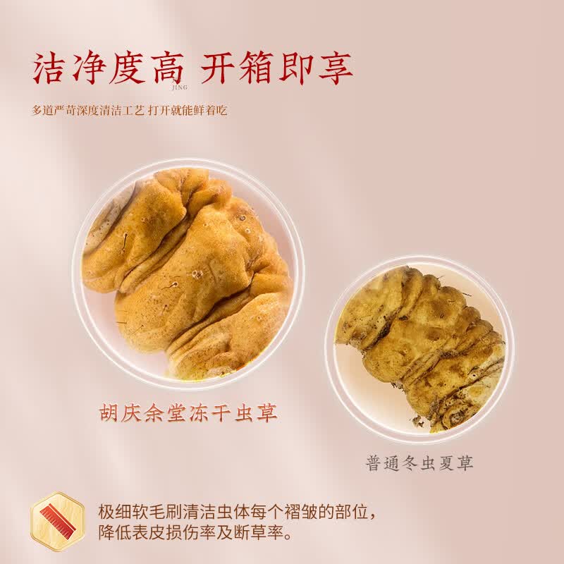 胡庆余堂冬虫夏草5g地号4600高品质冻干虫草实惠装节日礼物滋补营养品 地号4600# 5g*1盒 【实惠自用装】