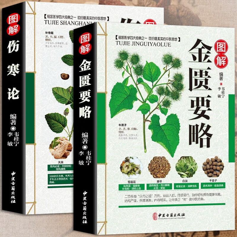 全2册图解中医四大经典名著自学入门医学书中医基础理论知识书籍 默认规格