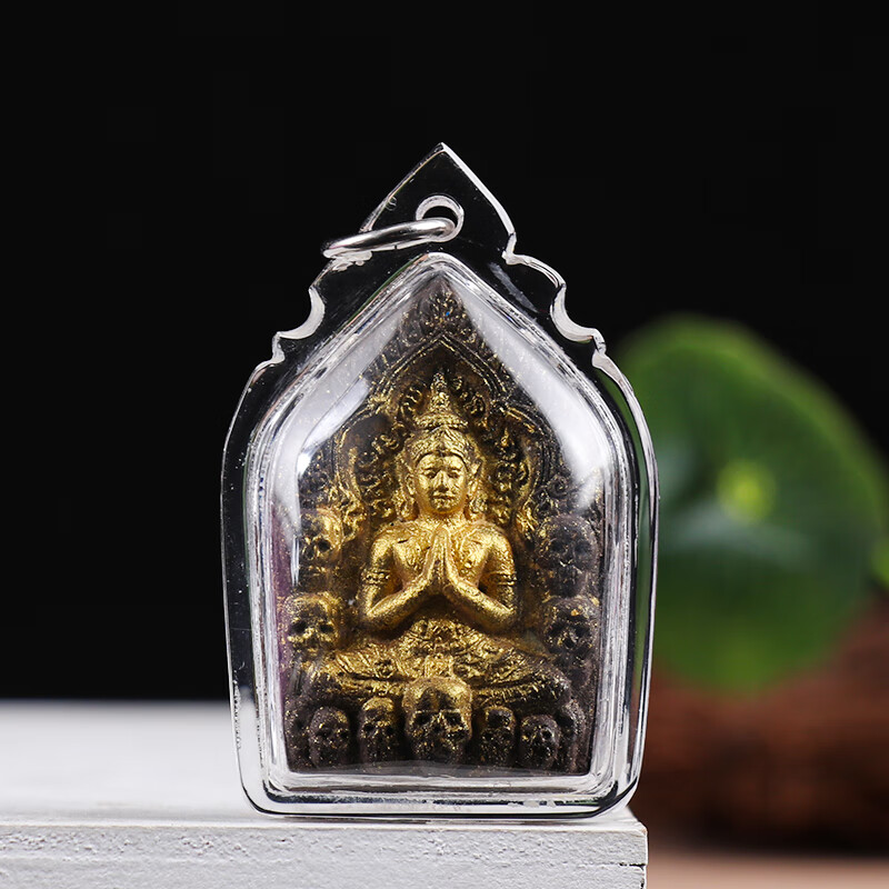 永红旺泰国佛牌阿赞摩纳2545年帝女花坤平坤平佛带smk卡壳项链吊坠