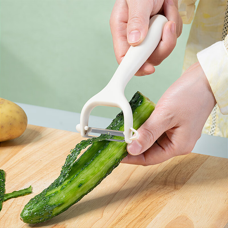 Debo德铂水果刀套装削皮刀水果刀具剪刀瓜刨组合 六件套-白色