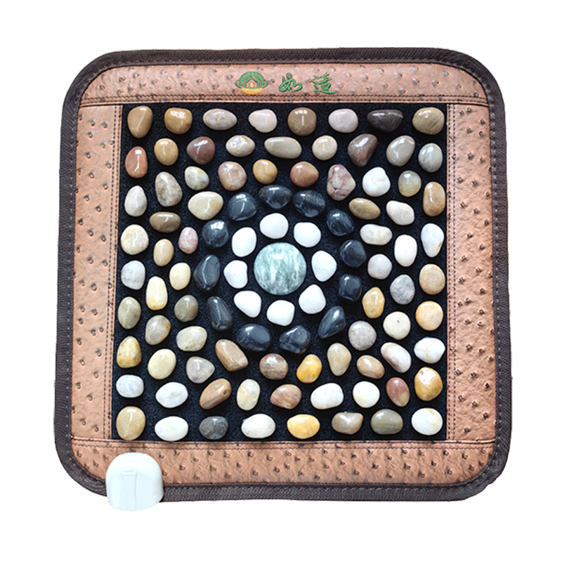 如适电加热鹅卵石按摩脚踩垫雨花石足底指压板穴位按摩器送爸爸妈妈生日礼物实用送父母亲老人长辈 加热适中力度 锦上添花45*45cm碳纤维发热线