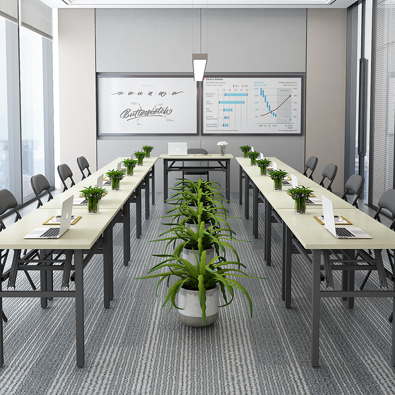 庭百盛折叠桌子摆摊美甲桌电脑长条桌培训桌课桌简易餐桌家用长方形书桌 双层加固长120*宽60*高75厘米