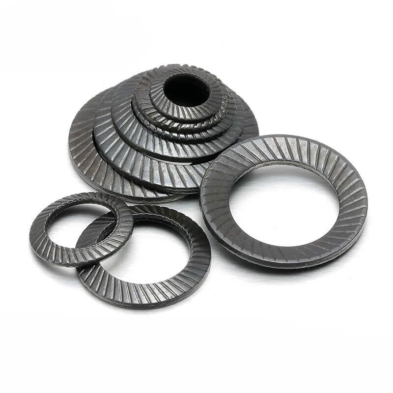 定制定制304不锈钢双面齿锁紧垫圈防松垫圈防滑碟形弹簧自锁适配 m3*
