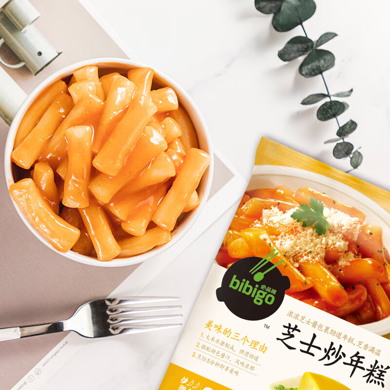 必品阁（bibigo）韩式辣炒年糕 部队火锅方便速食芝士炒年糕 390g 双人份
