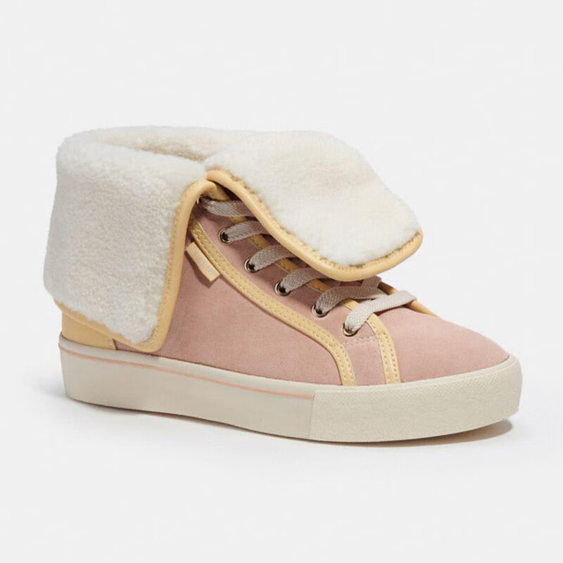 coach)女鞋 citysole 女士板鞋加绒保暖时尚潮流休闲鞋 vanilla cream