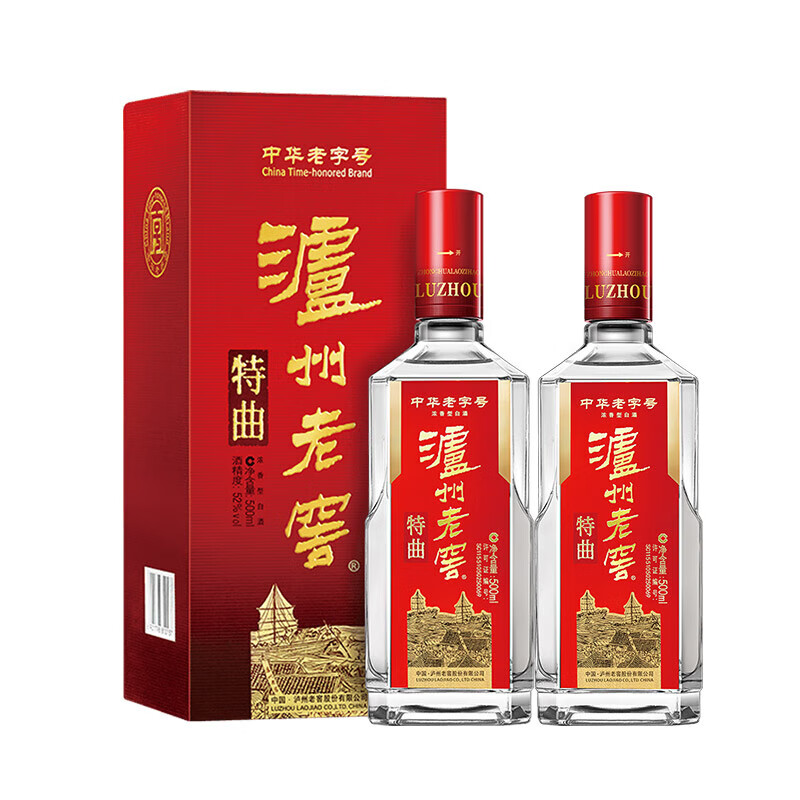 泸州老窖晶彩特曲52度500ml浓香型白酒纯粮食酿造自饮婚宴聚会年货