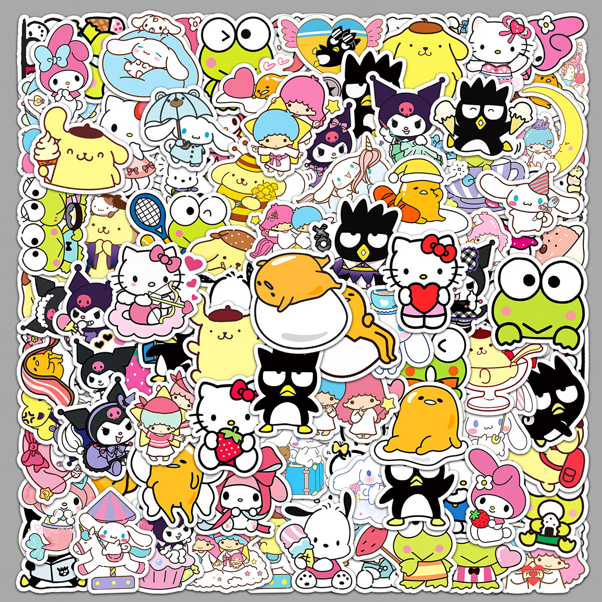 101张三丽鸥混合贴纸 旅行箱手机笔记本电脑动漫可爱卡通个性图案防水