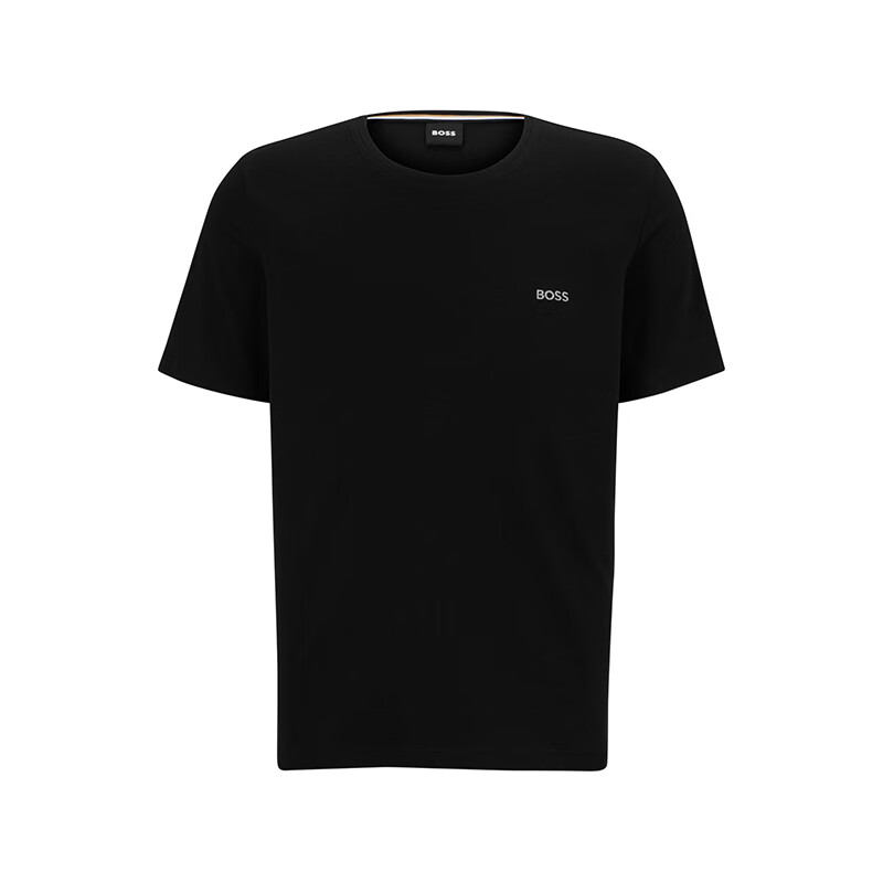 雨果博斯（HUGO BOSS）男士商务休闲运动圆领短袖T恤50469550 001黑色 XL