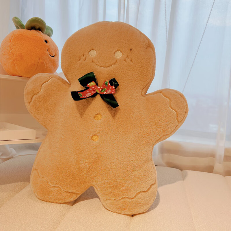 节姜饼人礼物老人装饰抱枕树玩偶客厅沙发靠垫床上小靠枕抱枕 姜饼人