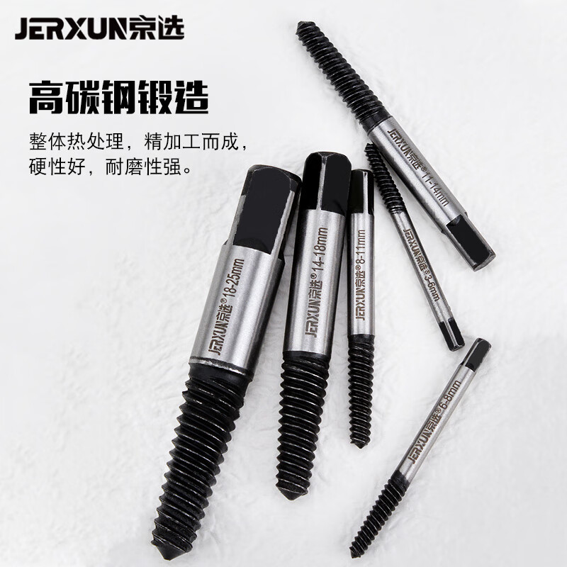 京选（JERXUN）断丝取出器滑牙滑丝反牙螺丝断头取出器水龙头三角阀水管拆除工具