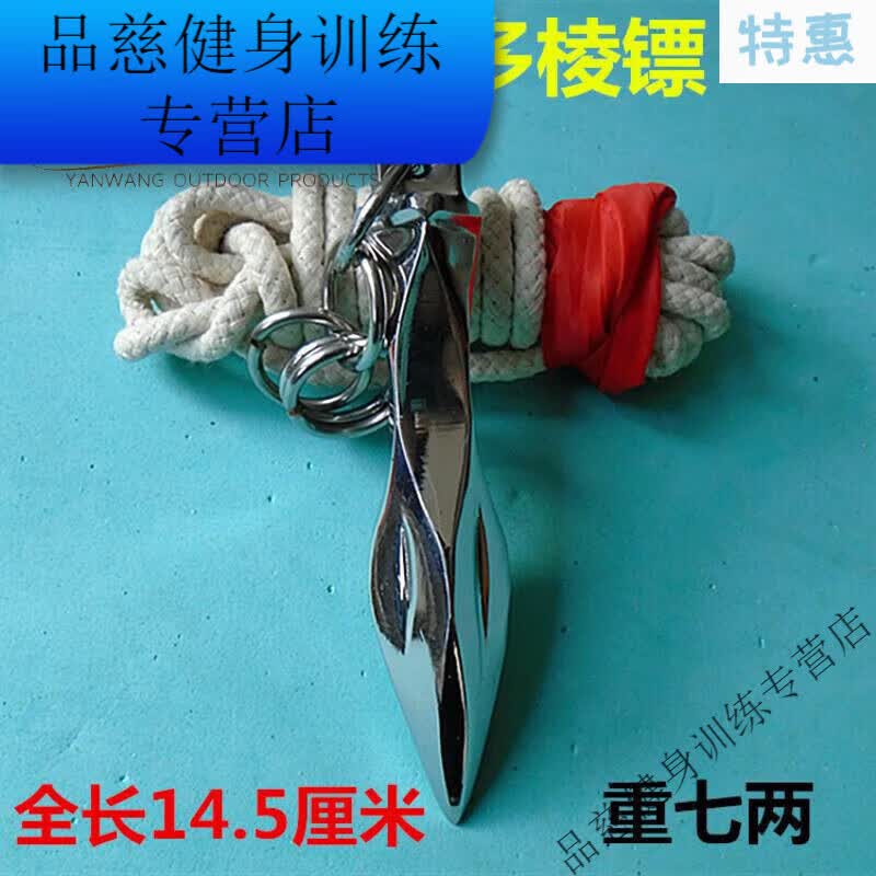 仙僖俫绳镖绳镖头软不锈钢绳标不锈钢绳镖头4米长镖绳镖彩恒染 四环