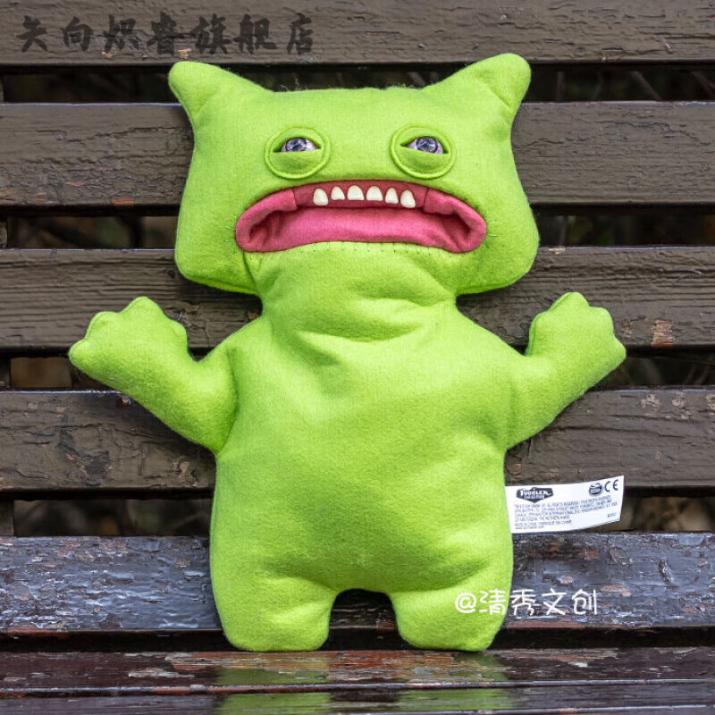 创京懿选fuggler牙齿怪兽大牙宝公仔丑萌怪物玩偶散货 大号绿色大牙怪