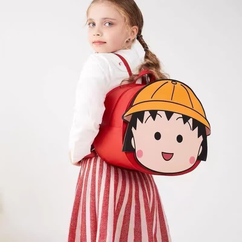 樱桃小丸子书包护脊樱桃小丸子双肩包幼儿园书包卡通儿童背包女童可爱