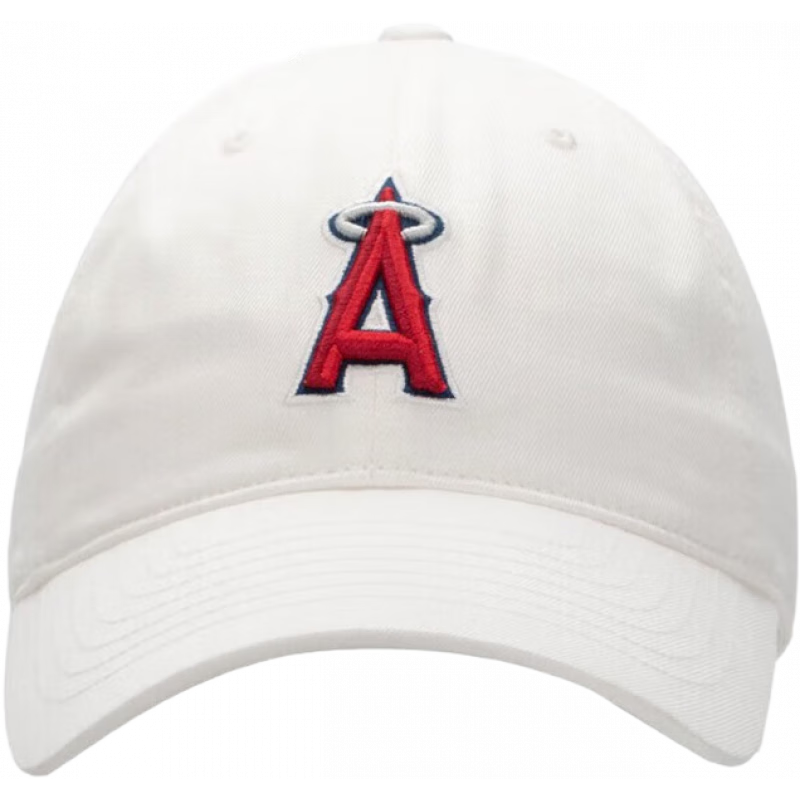 MLB 男女帽子情侶經(jīng)典大標(biāo)復(fù)古軟頂ny棒球帽鴨舌帽運(yùn)動(dòng)帽CP6601 洛杉磯安納海姆天使隊(duì)/象牙色 F