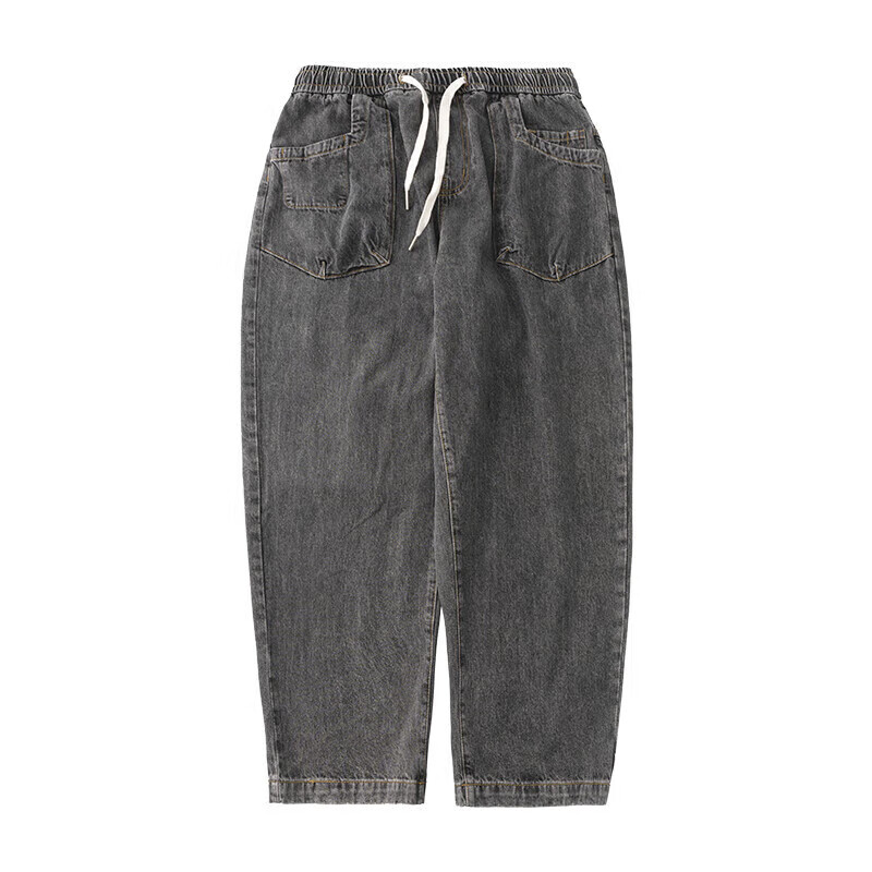 ben.panda熊猫本牛仔裤直筒长裤 黑灰色 m