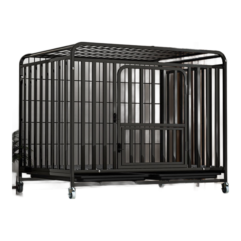 漆皮狗 加粗三面方管狗籠子125x98x110cm贈廁所寵物籠子 狗窩狗房子圍欄
