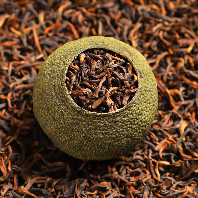 虎钢馋聚茗城新会小青柑1000g茶叶柑普茶陈皮普洱茶熟茶小青桔正宗