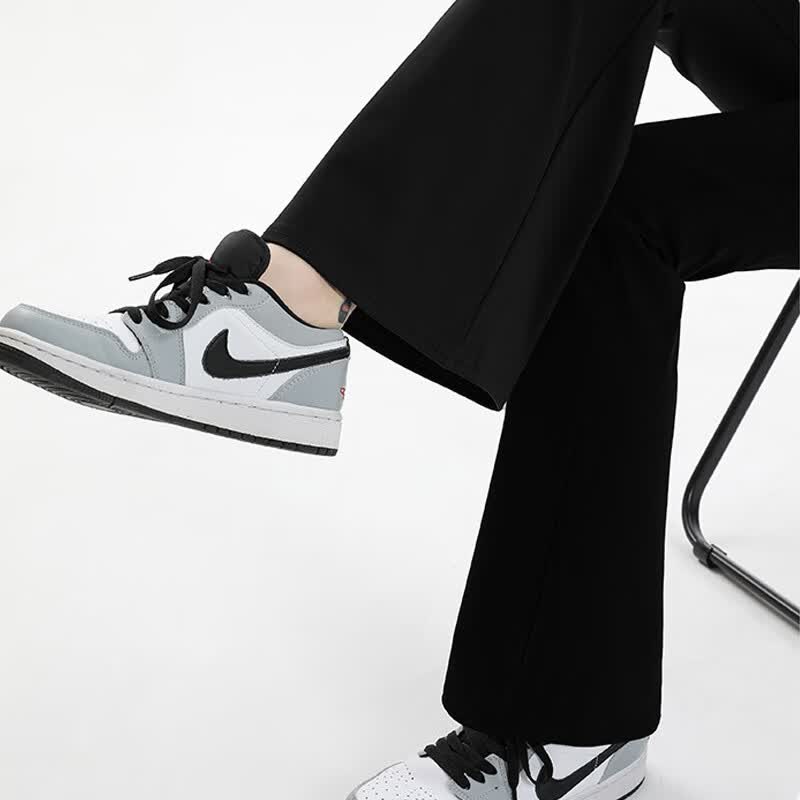 宝娜斯（BONAS）无痕鲨鱼裤女打底裤冬季保暖高腰可外穿高弹提臀骑行瑜伽裤 黑色微喇叭-四季款 1条 XL (适合130-150斤)