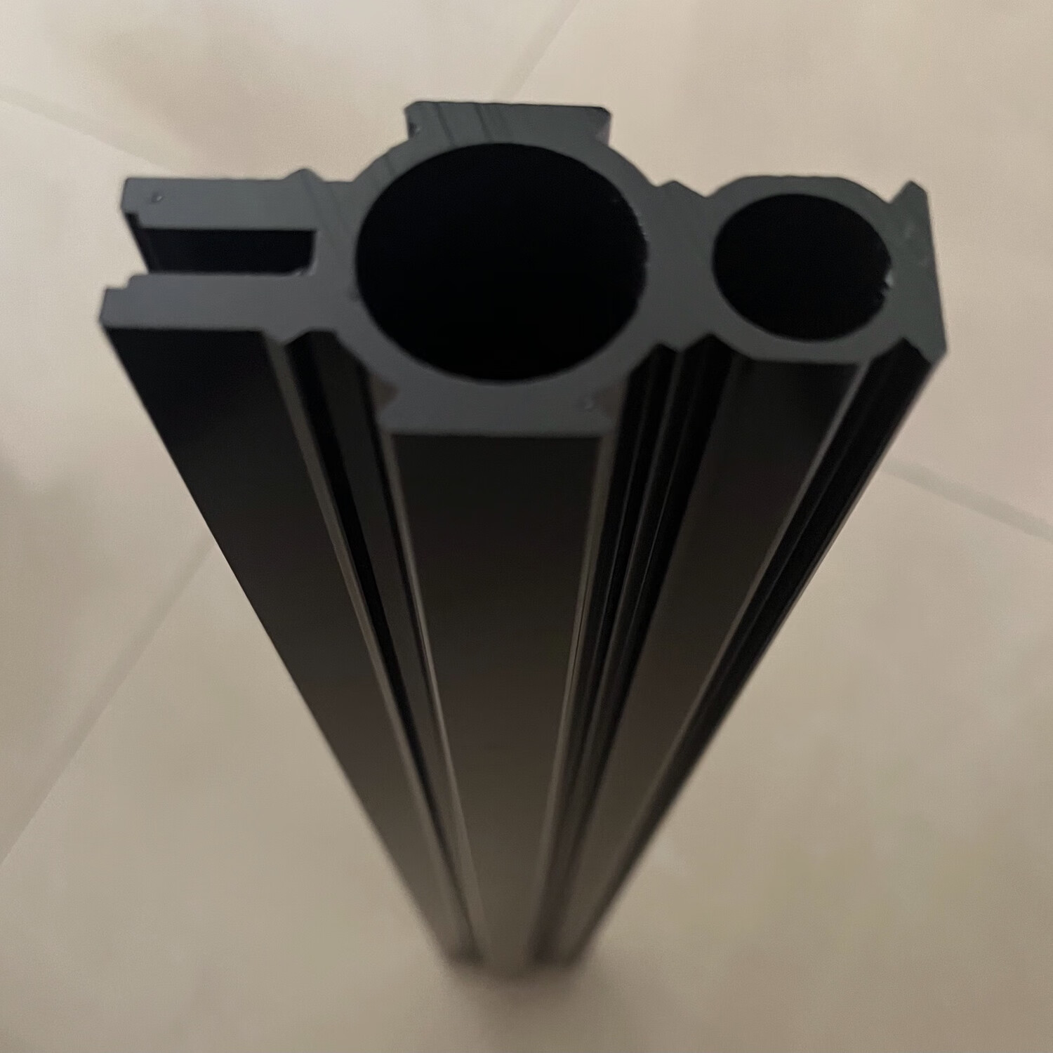 欧标7075双孔垂钓支架铝材 黑色 55cm