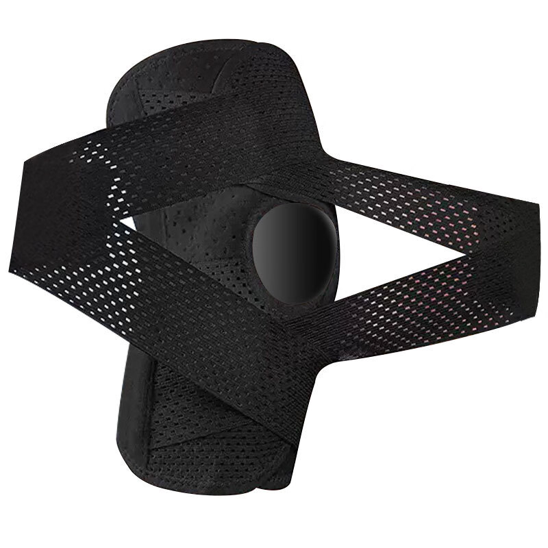 【优选好物】第六代透气护膝轻薄运动跑步骑行登山半月板膝关 黑色第二代【一只装】 M码（80-105斤