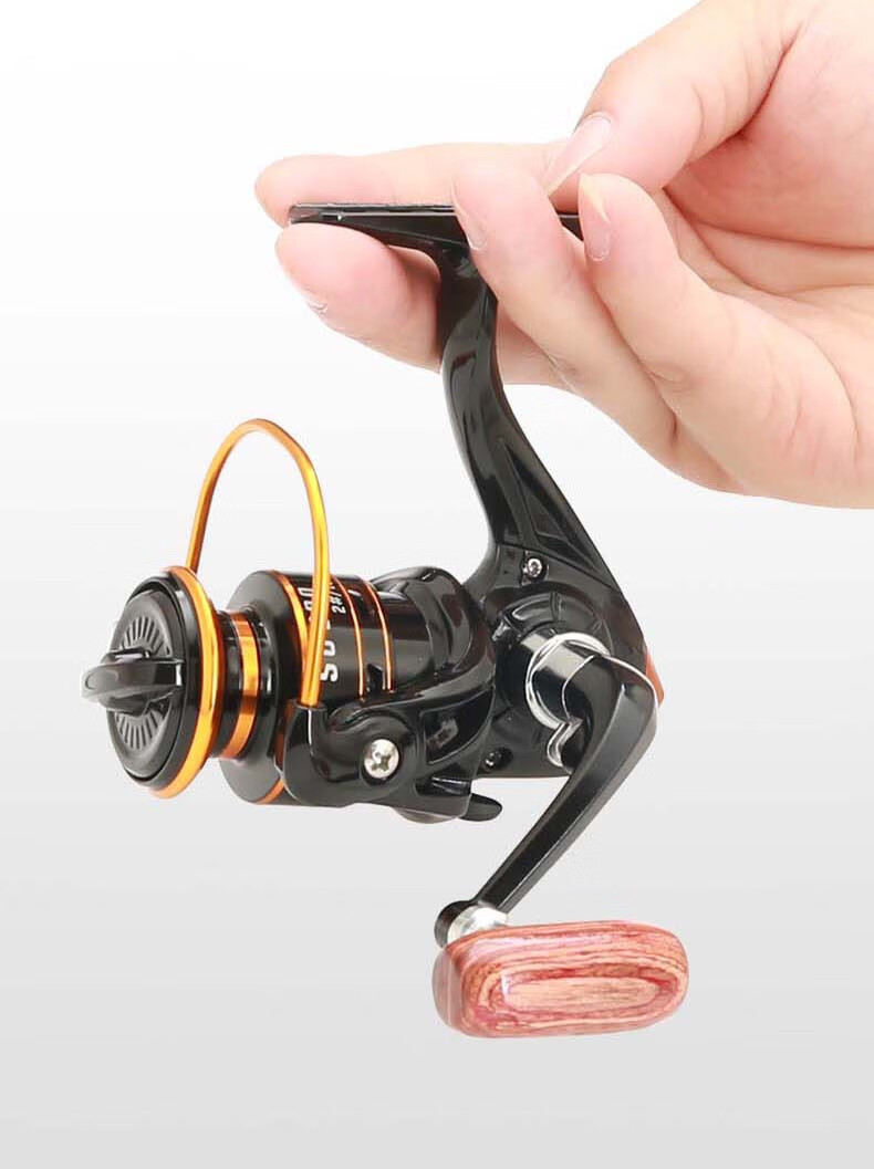 山头林村路亚纺车轮装备大全迷你鱼轮超小掌中宝渔轮小型路滑轮全金属