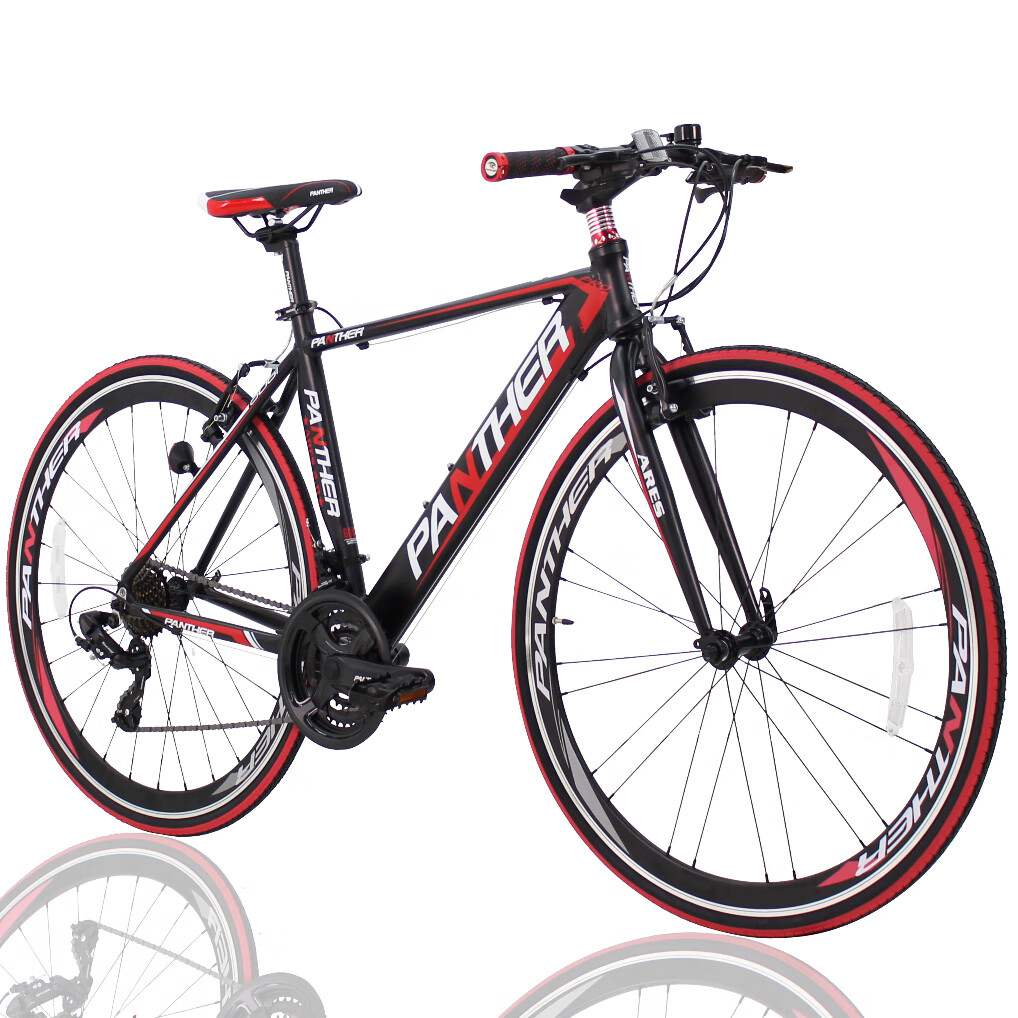 panther城市公路车ares直把24速铝合金车架轻便通勤上班上学自行车超