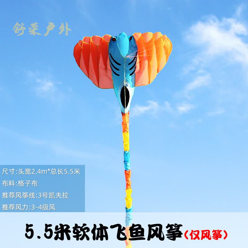 oemg潍坊风筝软体风筝飞鱼风筝新款风筝无骨架高档风筝百特风筝 5.