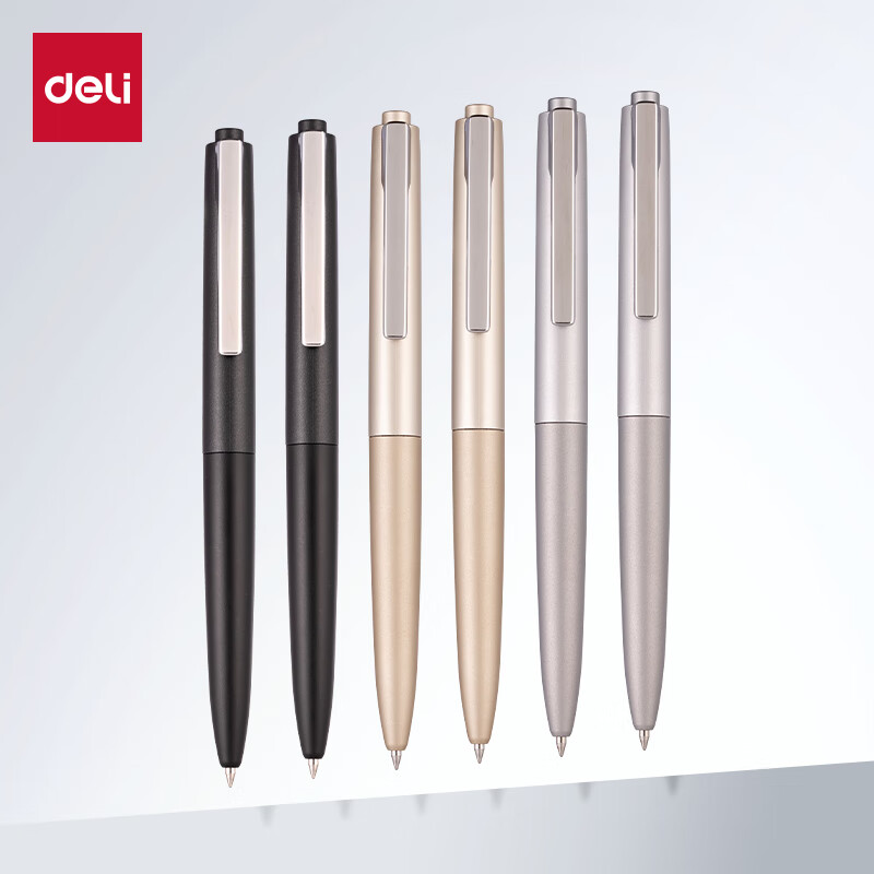 ����(deli)��˳���������Ա�ˮ��ǩ�ֱ� 0.5mm�ӵ�ͷǩ�ֱʰ����ʺ�ɫ 10֧/�� S59-05 45.6Ԫ