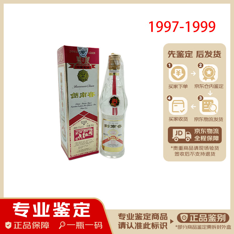 剑南春四川名酒 黄盖剑南春 陈年老酒【老酒鉴真】 浓香型白酒 52度