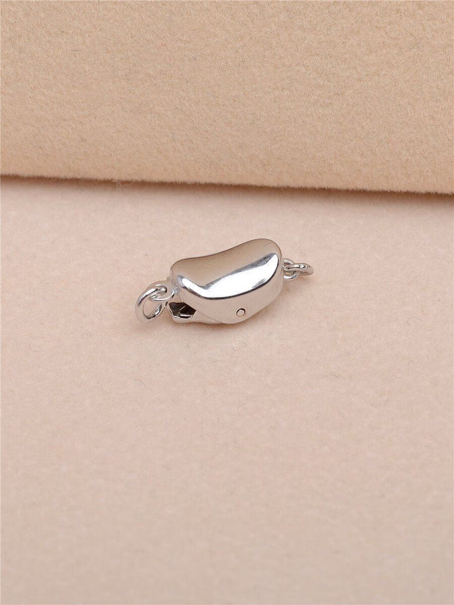 pure girl s925银珍珠项链扣元宝棒扣 大号中号小号 diy穿珠维修材料