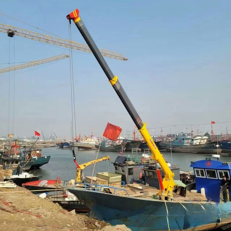 船吊码头吊港口渔场厂区建设固定式吊机液压起重机伸缩臂吊车
