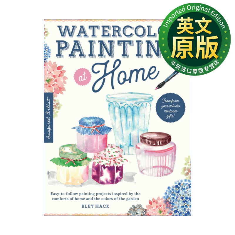 画水彩画 英文原版 watercolor painting at home 英文版 进口英语