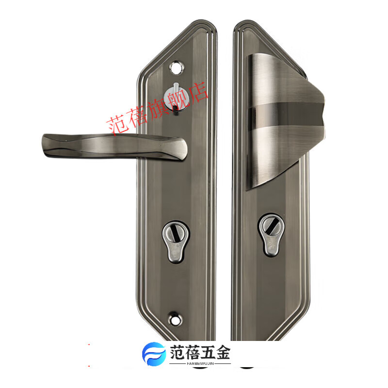 精品小帅款防盗门锁拉手单活双活盼盼防盗门小帅把手旋钮面板 55 左开