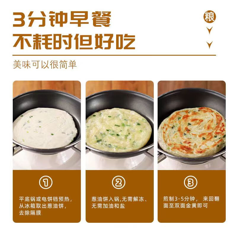 美粮坊老上海葱油饼鸡蛋灌饼速食冻半成品饼手抓饼懒人早餐生鲜面点 葱油饼90g*20片
