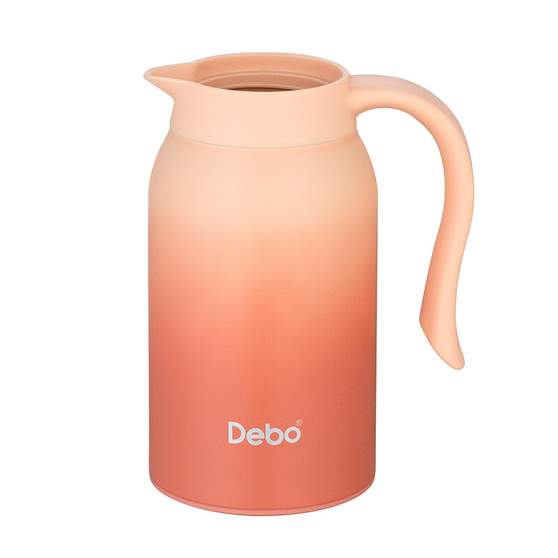Debo 德铂保温壶热水瓶暖壶保温瓶办公室暖瓶大容量 304不锈钢-杯壶套装-渐变橙