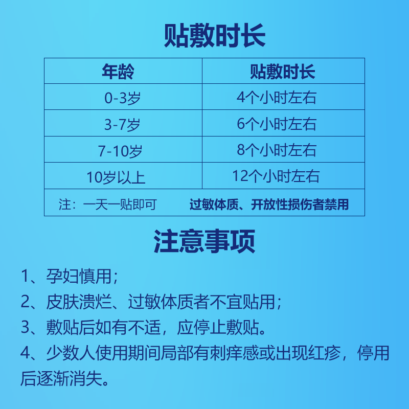 圣孟堂小儿感冒贴 宝宝流鼻涕鼻塞打喷嚏鼻子不通气咳嗽感冒发烧退热贴 1盒试用装【不划算 贵在运费】6贴/盒
