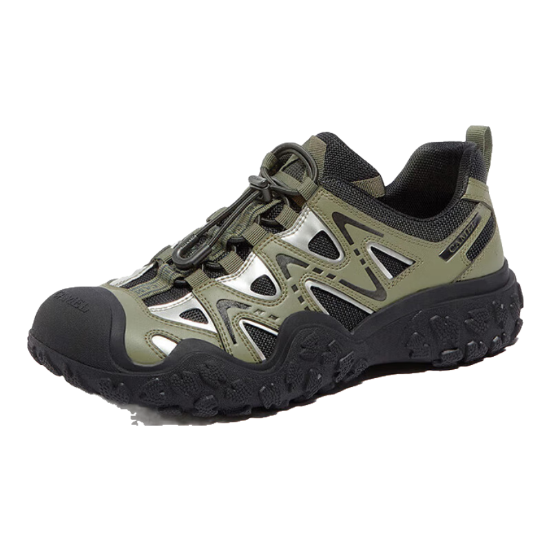 骆驼（CAMEL）溯溪鞋男撞色拼接绑带户外鞋 L24S076620M 军绿/黑/银(男款) 40